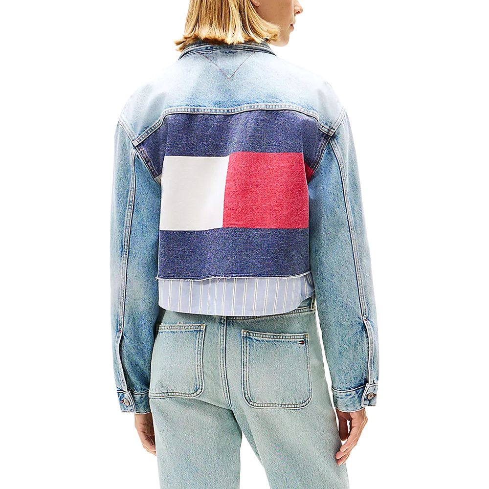 TOMMY HILFIGER CROPPD TRCKR JKT RWB EXT CI603 DW0DW21063 2