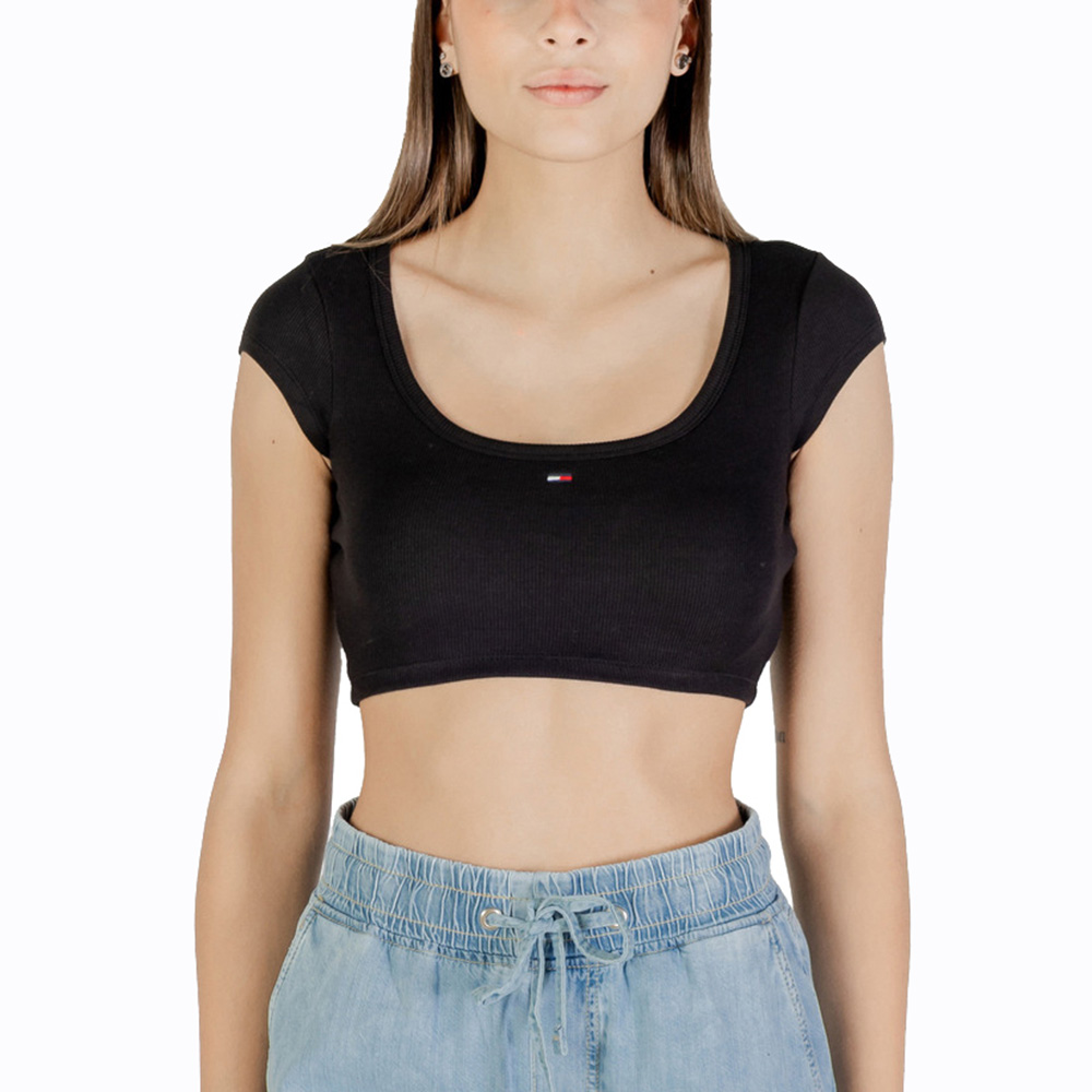 TOMMY HILFIGER TJW SP CRP RIB SS TOP  DW0DW21185 1