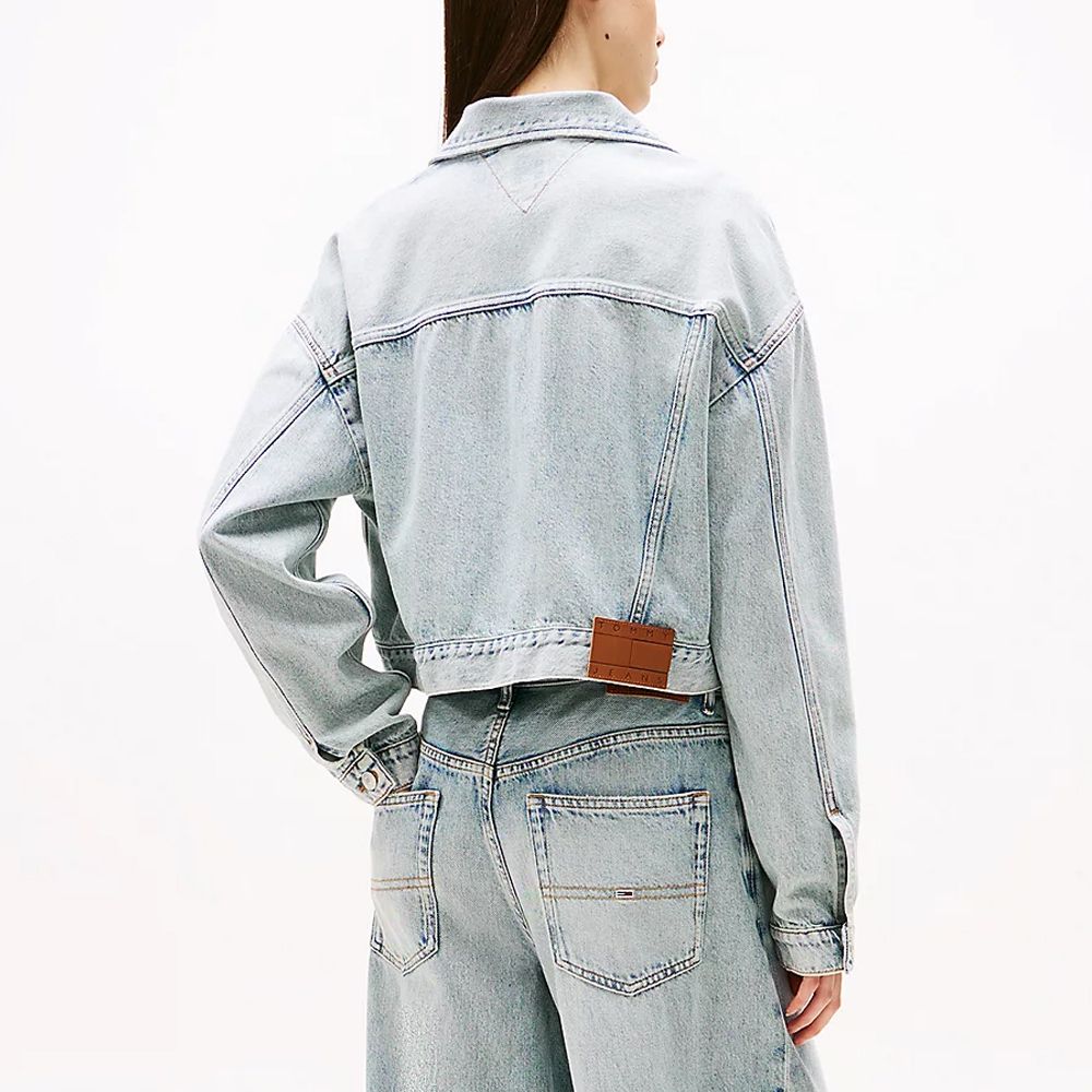 TOMMY HILFIGER OVSZ CROP TRUCKER JACKET BI601 DW0DW21289 2