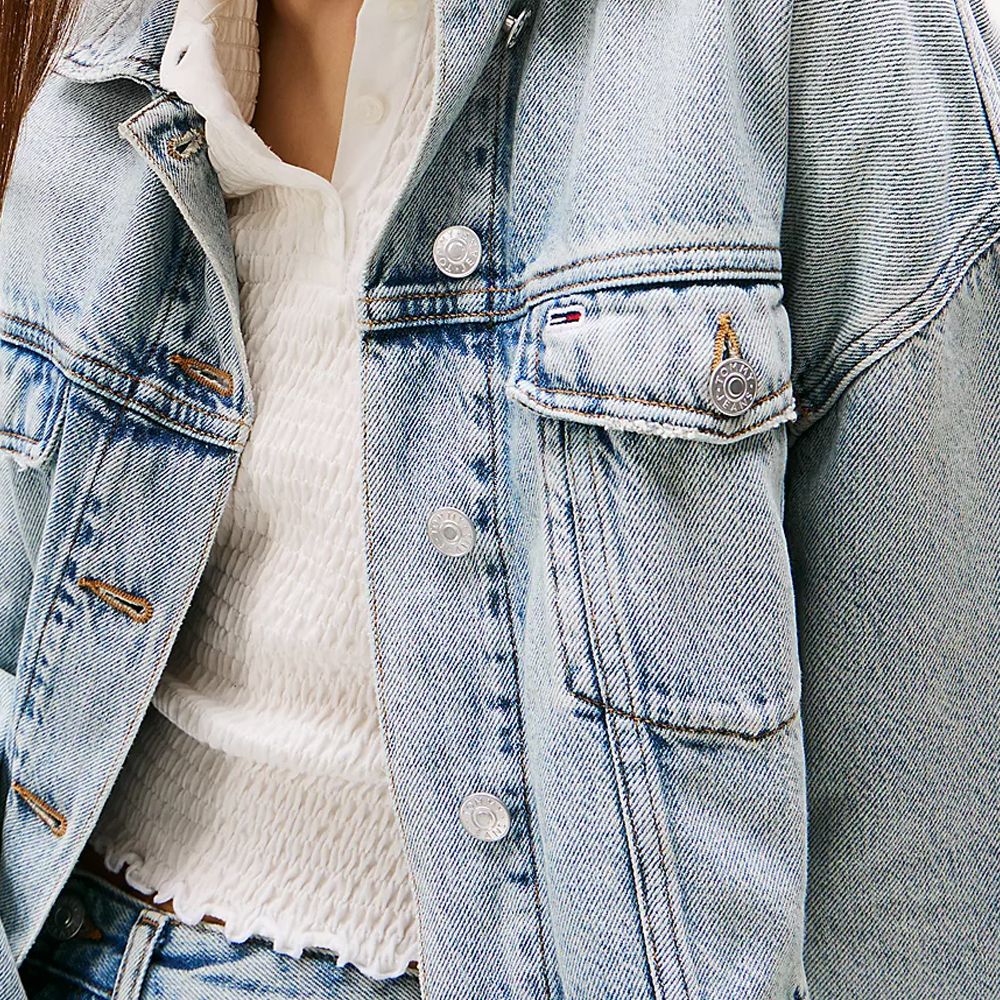 TOMMY HILFIGER OVSZ CROP TRUCKER JACKET BI601 DW0DW21289 3
