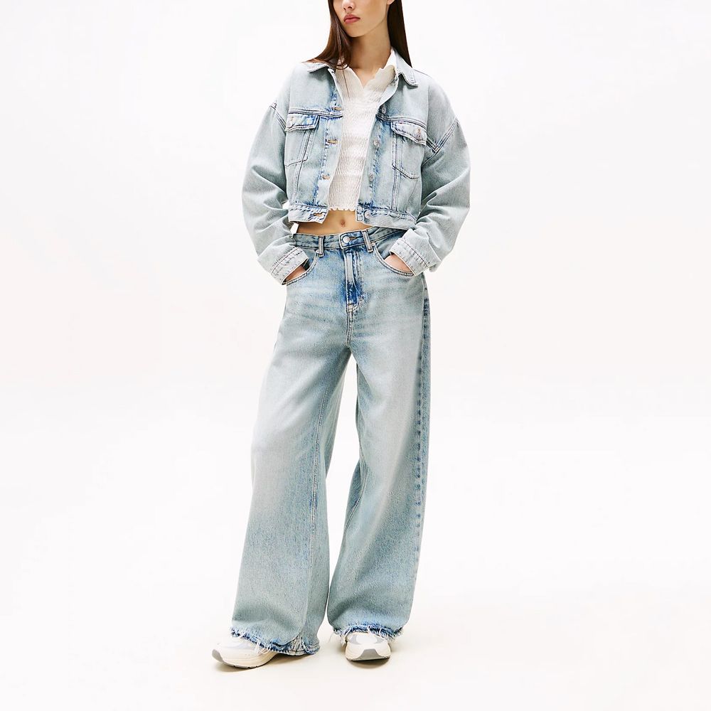 TOMMY HILFIGER OVSZ CROP TRUCKER JACKET BI601 DW0DW21289 4
