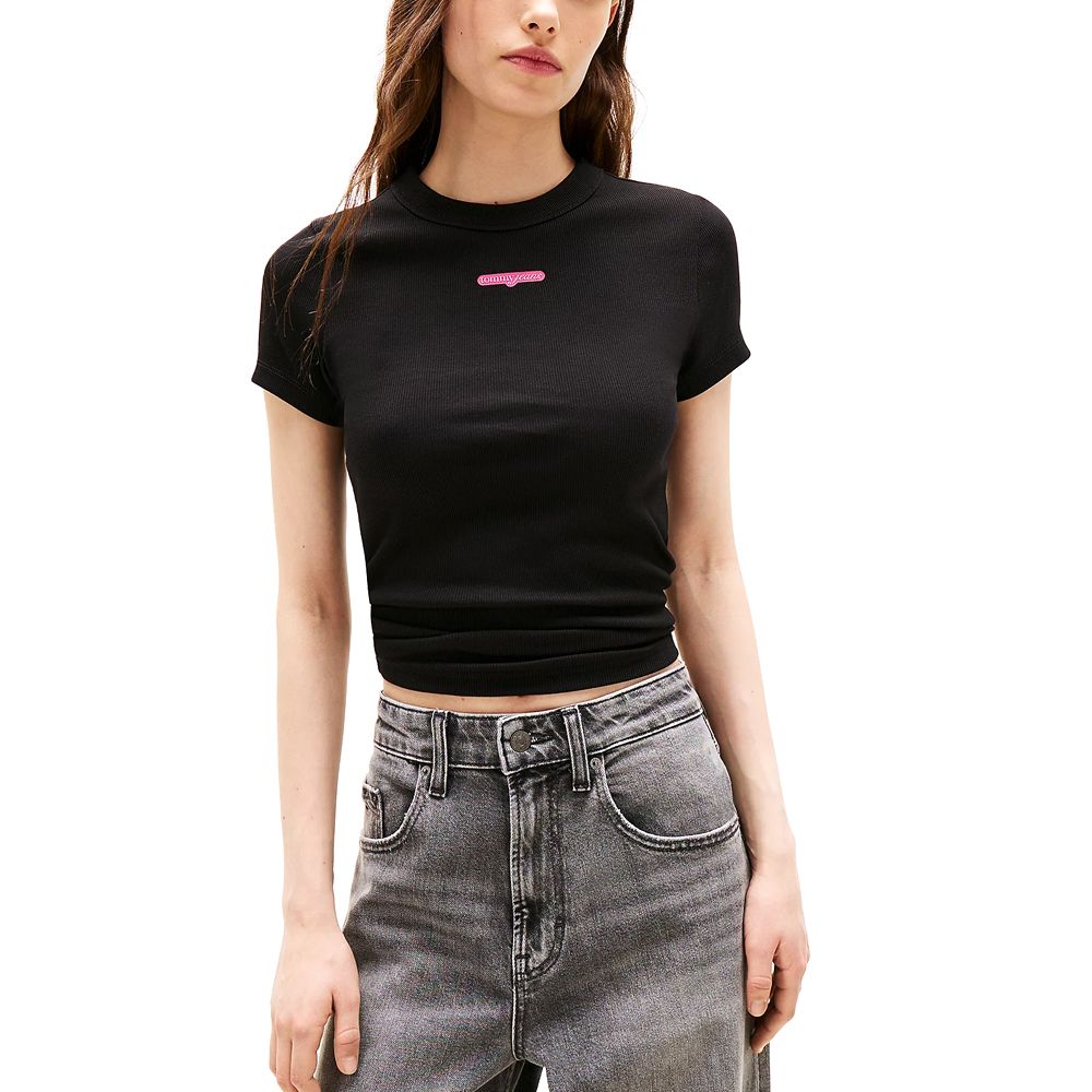 TOMMY HILFIGER TJW SLIM SCRIPT LABEL SS TEE E DW0DW21402 1