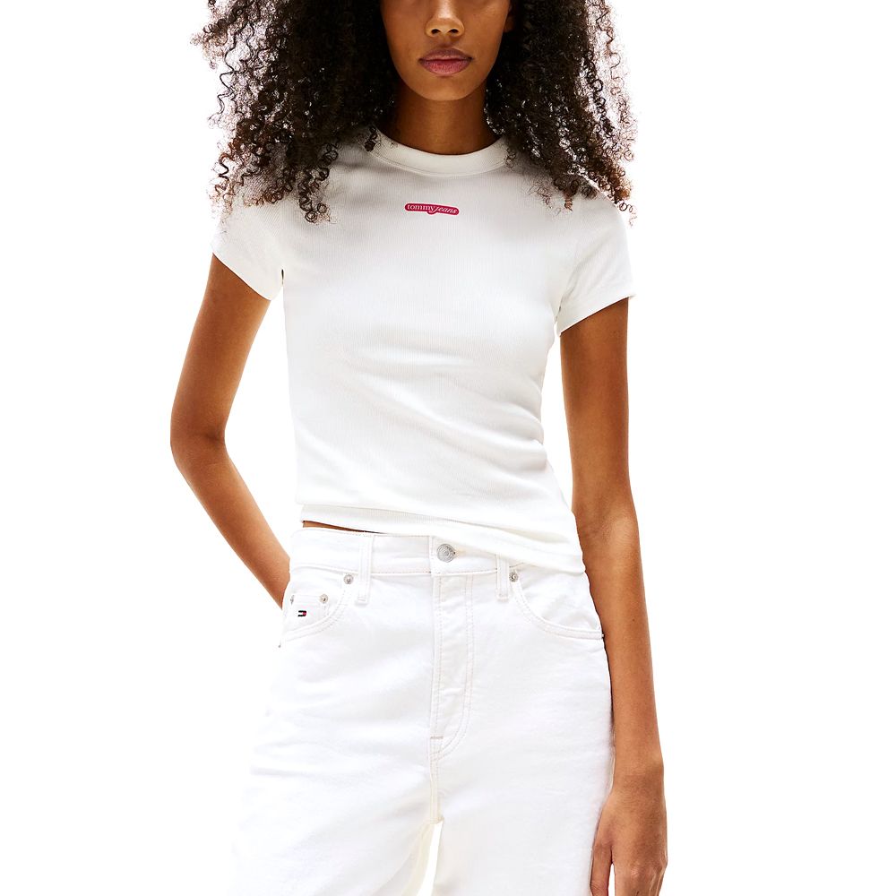TOMMY HILFIGER TJW SLIM SCRIPT LABEL SS TEE E DW0DW21402 1
