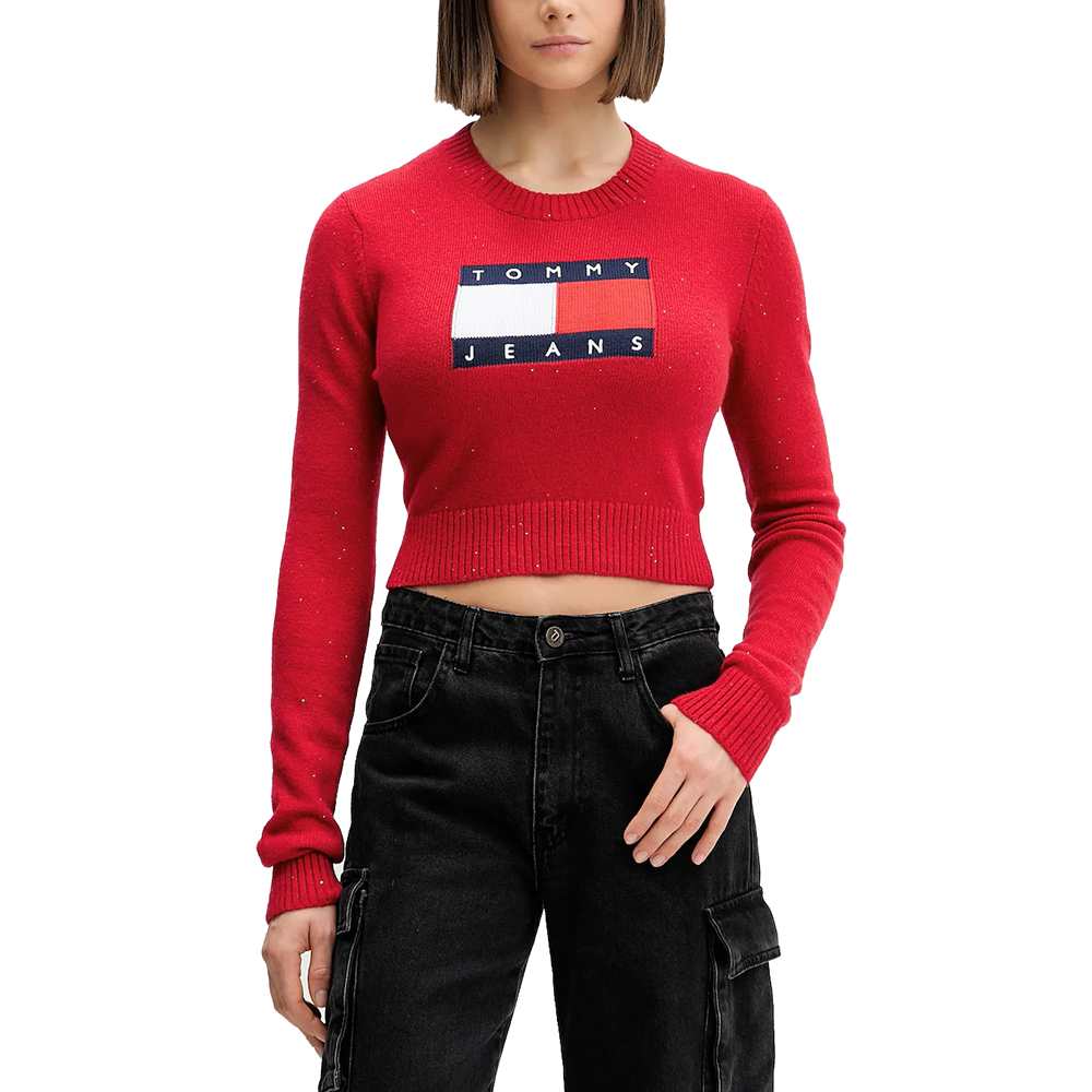 TOMMY HILFIGER TJW SPARKLE FLAG SWEATER EXT DW0DW21690 1