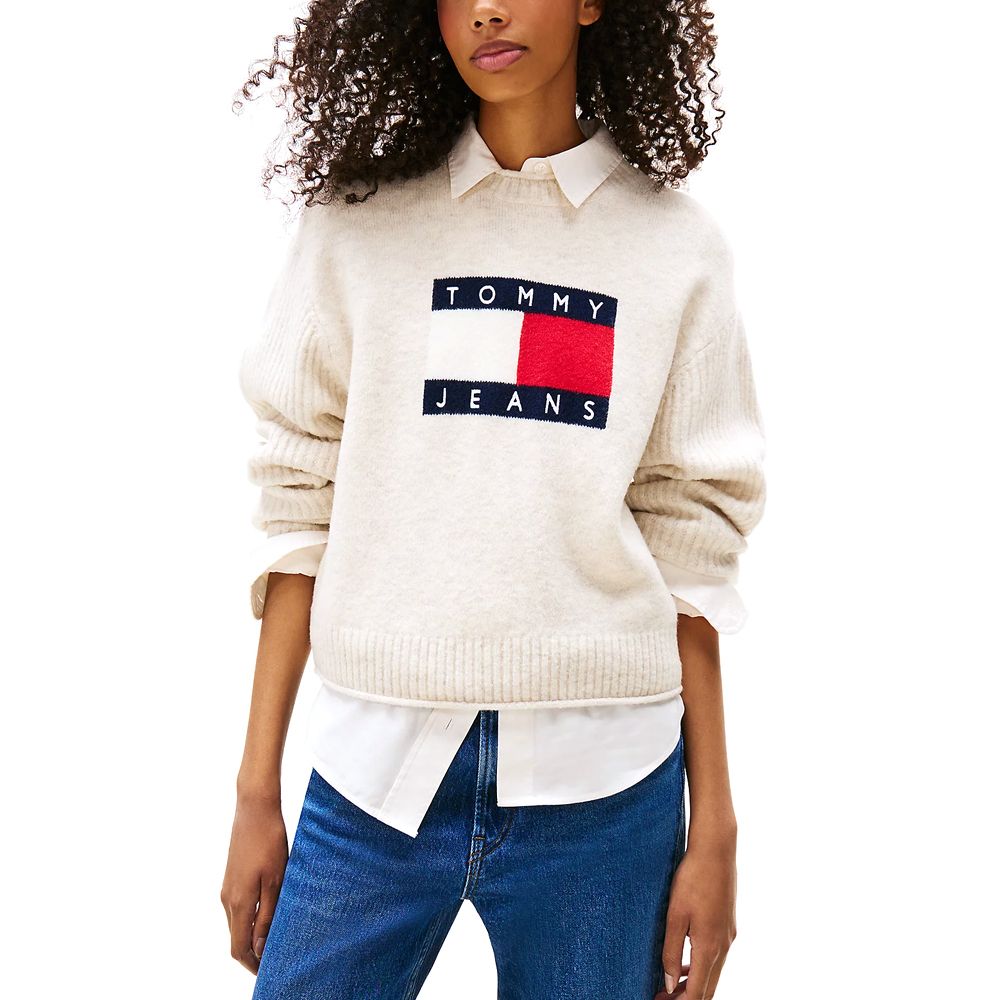 TOMMY HILFIGER TJW MELANGE FLAG SWEATER RIB E DW0DW21782 1