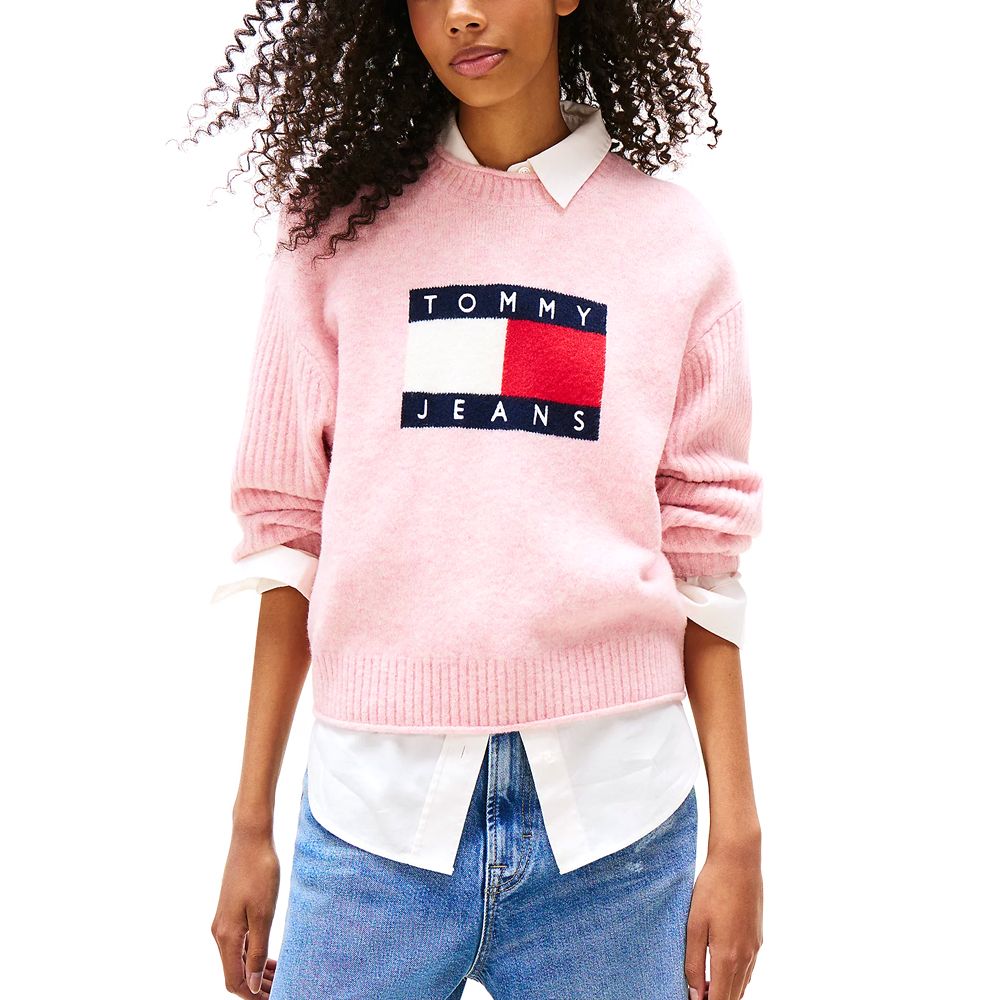 TOMMY HILFIGER TJW MELANGE FLAG SWEATER RIB E DW0DW21782 1