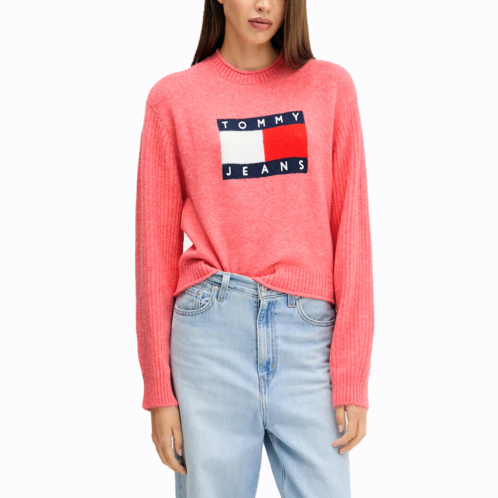 TOMMY HILFIGER TJW MELANGE FLAG SWEATER RIB E DW0DW21782 1