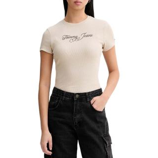 TOMMY HILFIGER TJW SLIM ESS LOGO 1 RIB TEE EX DW0DW21838