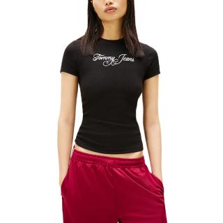 TOMMY HILFIGER TJW SLIM ESS LOGO 1 RIB TEE EX DW0DW21838