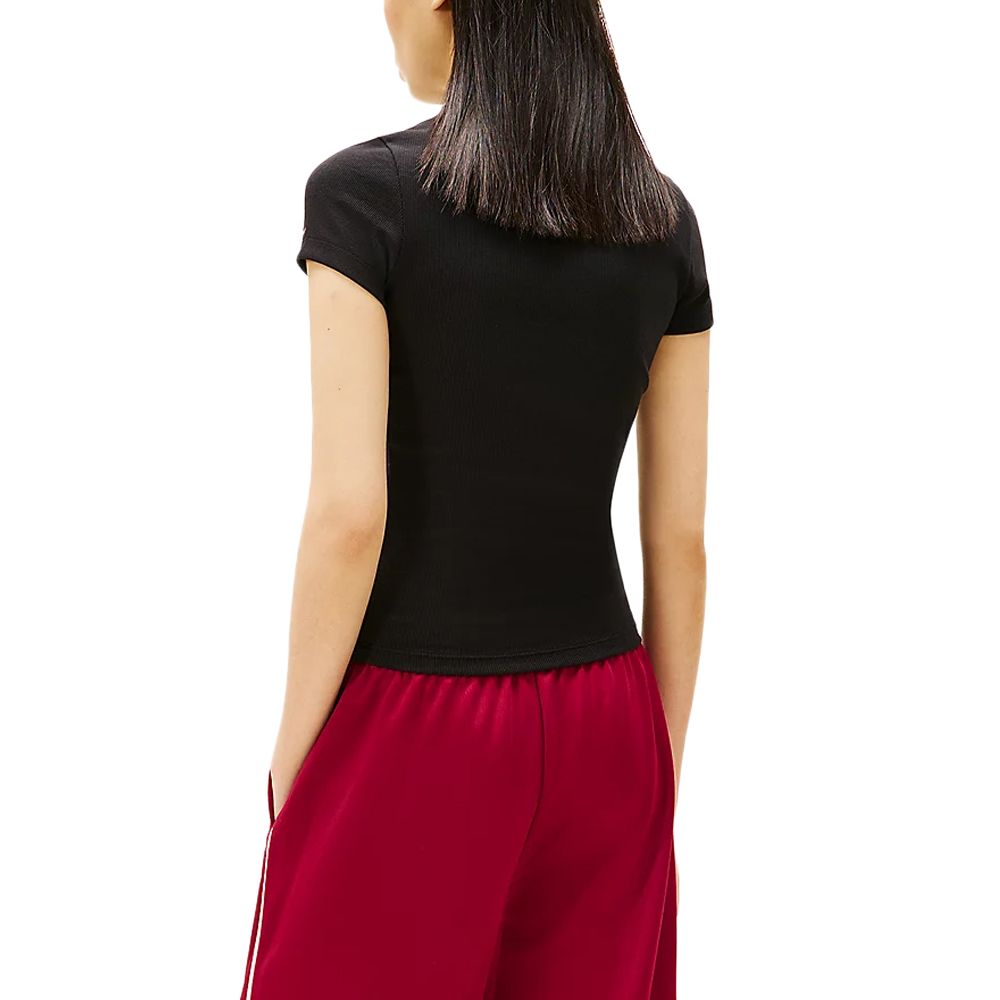 TOMMY HILFIGER TJW SLIM ESS LOGO 1 RIB TEE EX DW0DW21838 2