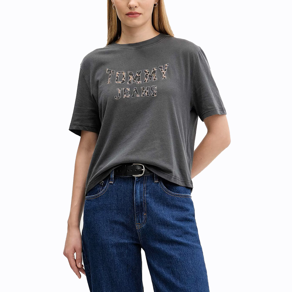 TOMMY HILFIGER TJW BXY LEOPARD VARSITY TEE DW0DW21957 1