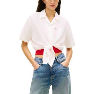 TOMMY HILFIGER TJW TIE FRONT LINEN SHIRT DW0DW22210