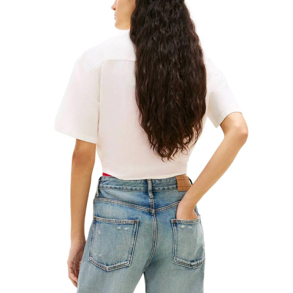 TOMMY HILFIGER TJW TIE FRONT LINEN SHIRT DW0DW22210 2