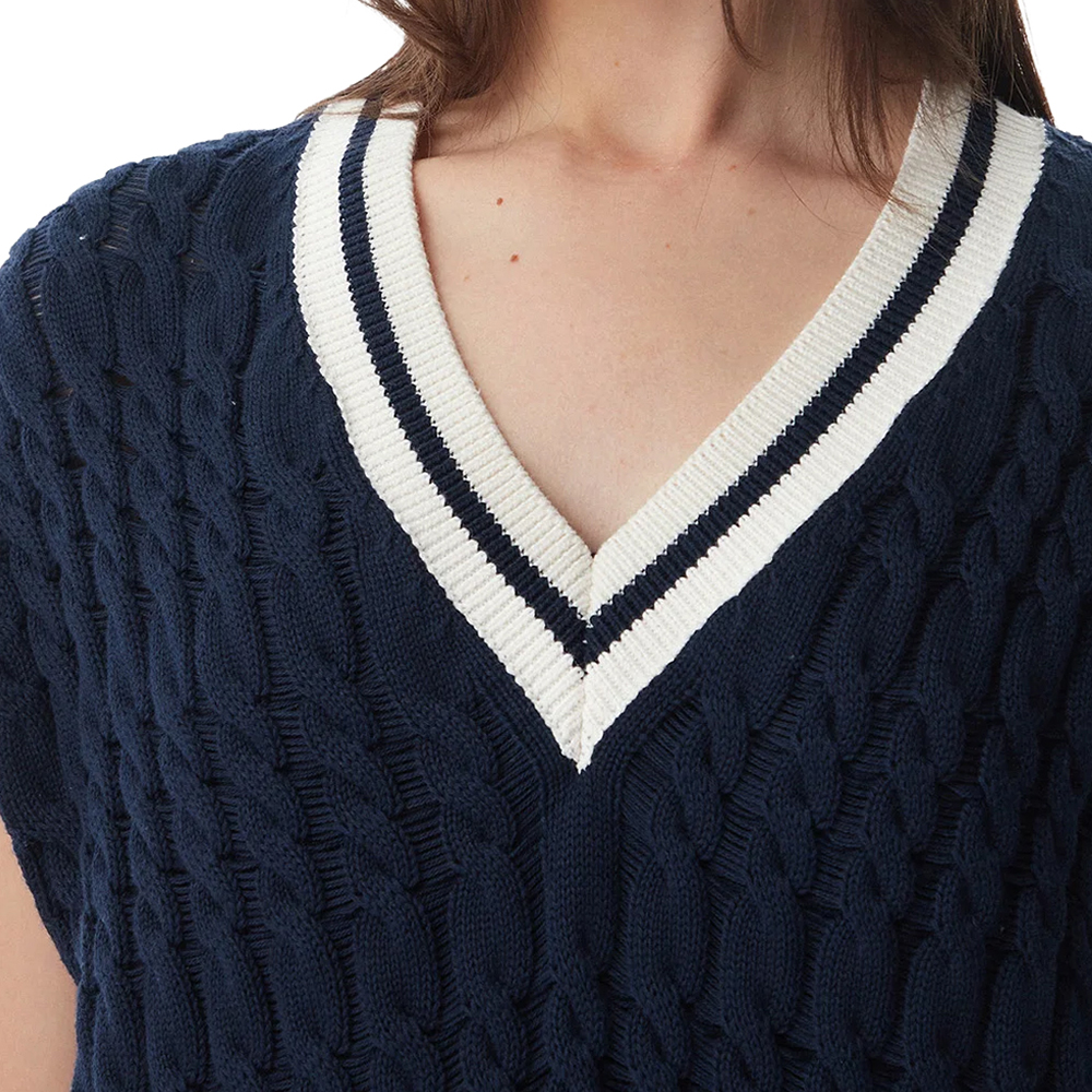 TOMMY HILFIGER TJW TIPPING V NECK CABLE VEST DW0DW22927 3