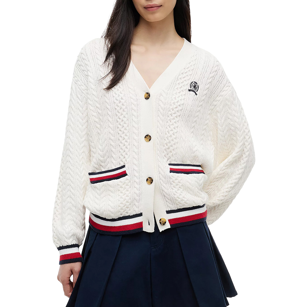 TOMMY HILFIGER TJW RWB TIPPING OVS CARDIGAN DW0DW22934 1
