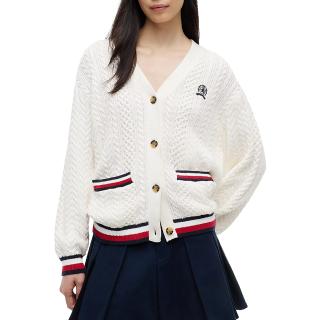 TOMMY HILFIGER TJW RWB TIPPING OVS CARDIGAN DW0DW22934