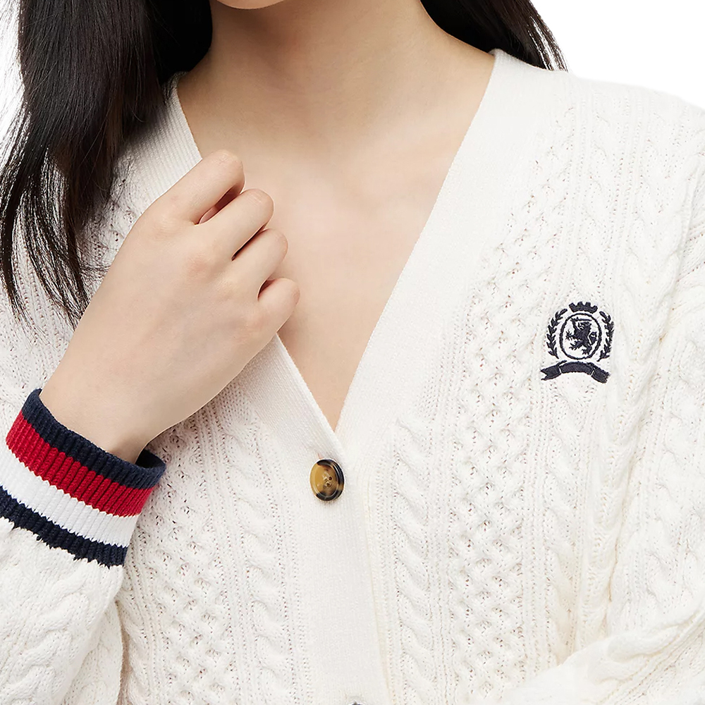 TOMMY HILFIGER TJW RWB TIPPING OVS CARDIGAN DW0DW22934 3