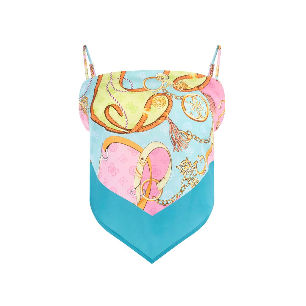 GUESS SCARF TANK TOP - PRINTED POLY SATIN 94 ΜΠΛΟΥΖΑ W E5GH02WH4V0 5