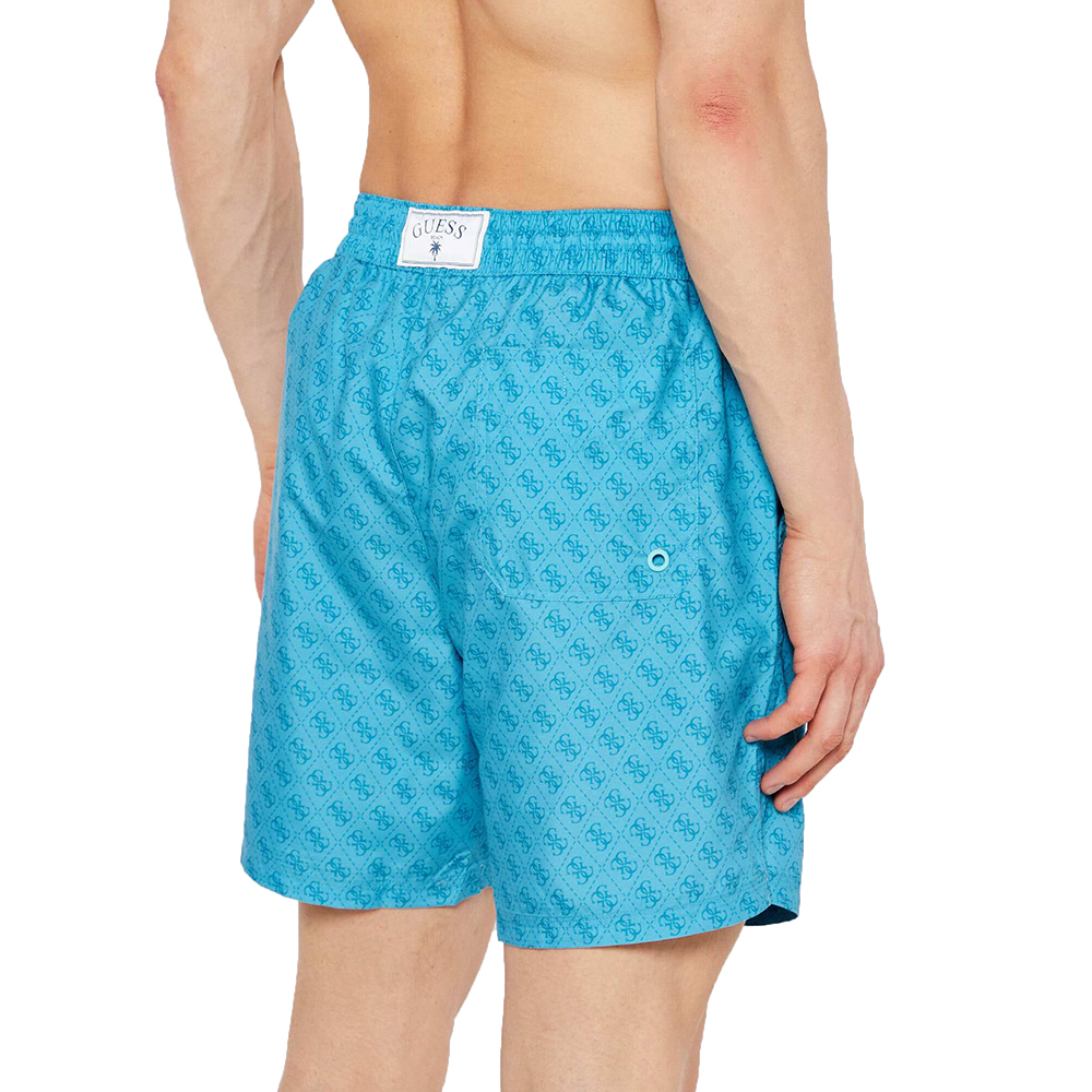 GUESS SWIMTRUNK MEDIUM EMB - RECY POLY PEACH TWILL 115 ΜΑΓΙΟ M F5GT00WG2D2 2