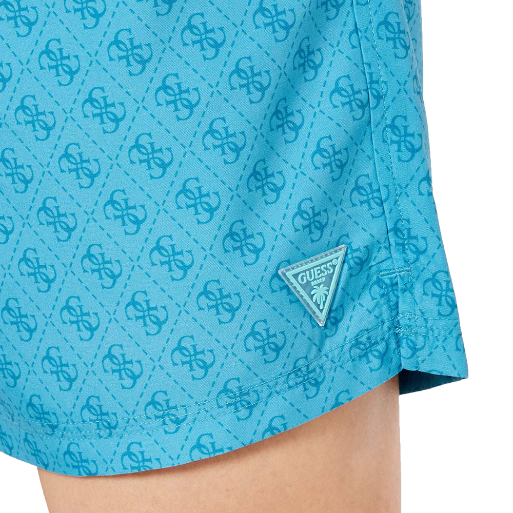 GUESS SWIMTRUNK MEDIUM EMB - RECY POLY PEACH TWILL 115 ΜΑΓΙΟ M F5GT00WG2D2 3