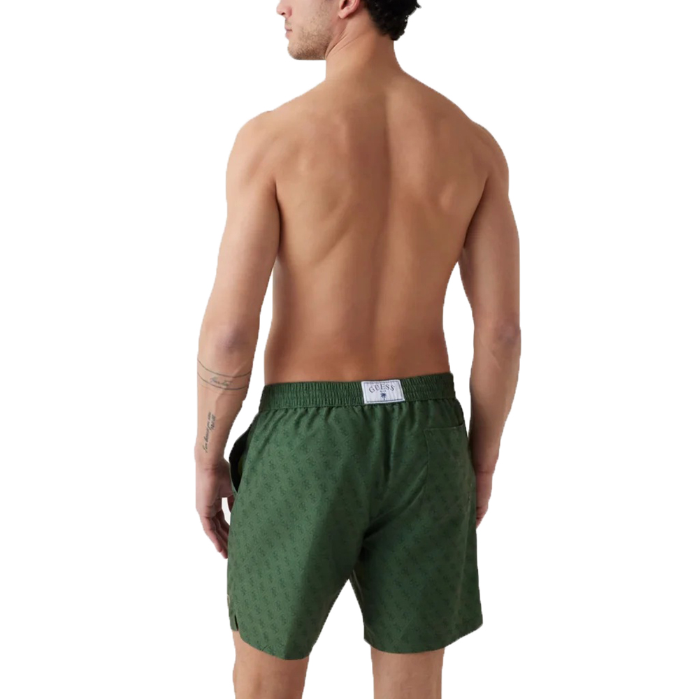 GUESS SWIMTRUNK MEDIUM EMB - RECY POLY PEACH TWILL 115 ΜΑΓΙΟ M F5GT00WG2D2 2