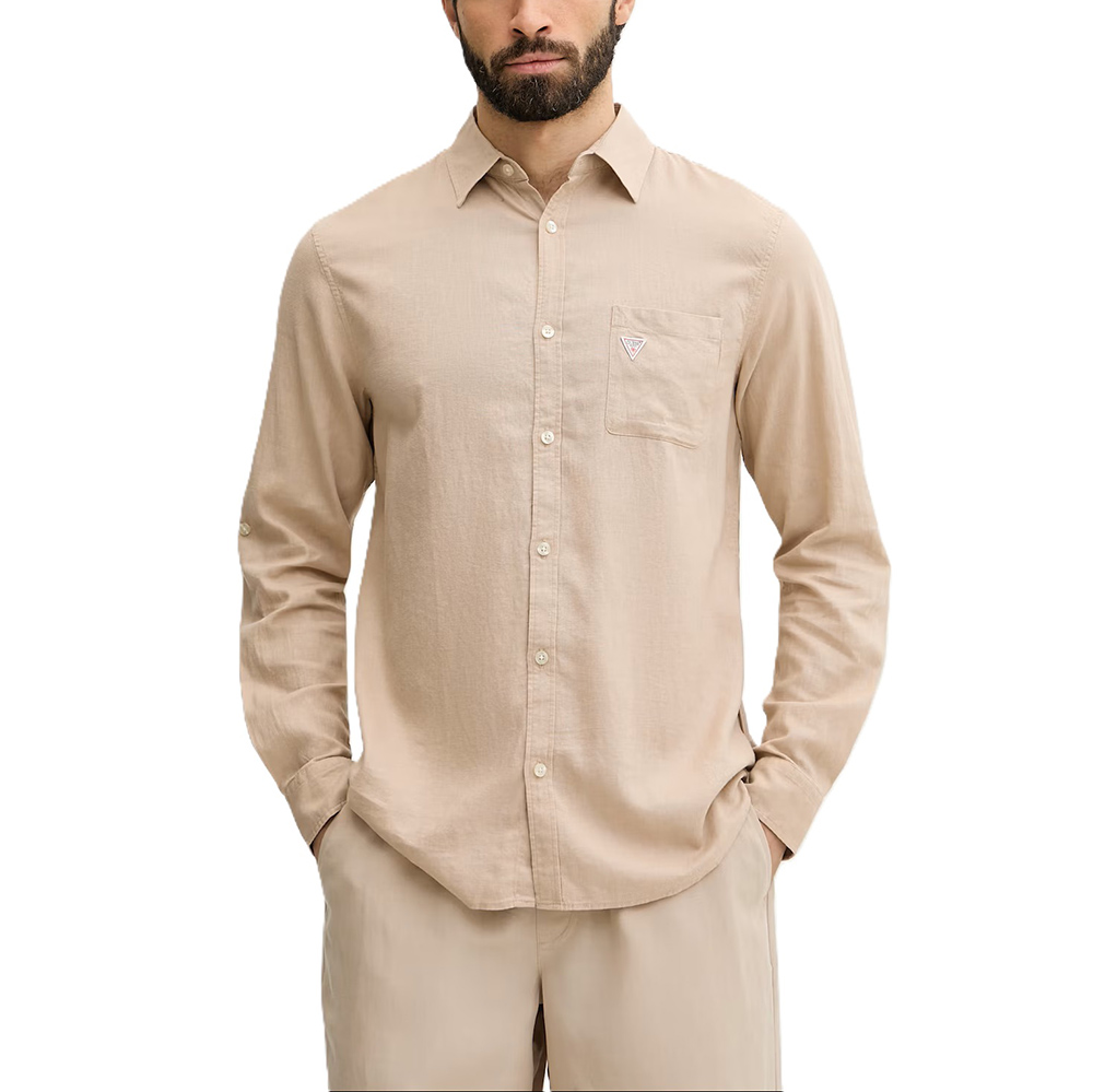 GUESS LS ROLL-UP SHIRT ΠΟΥΚΑΜΙΣΟ ΑΝΔΡΙΚΟ F6GH06WG3L0 1