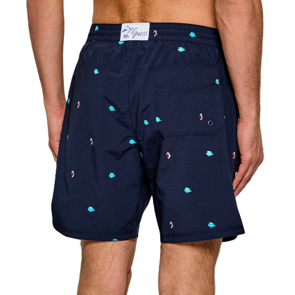 GUESS SWIMTRUNK MICRO EMBROIDERY MED ΜΑΓΙΟ ΑΝΔΡΙΚΟ F6GT13WN182 2