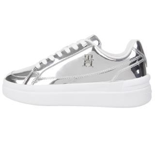 TOMMY HILFIGER TH ELEVATED COURT SNEAKER SILV FW0FW07647