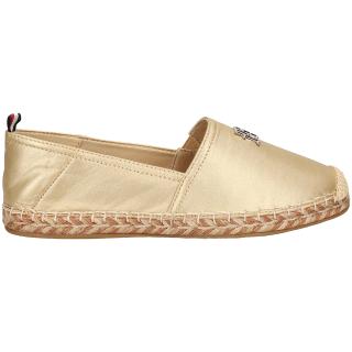 TOMMY HILFIGER GOLD FLAT ESPADRILLE FW0FW07694