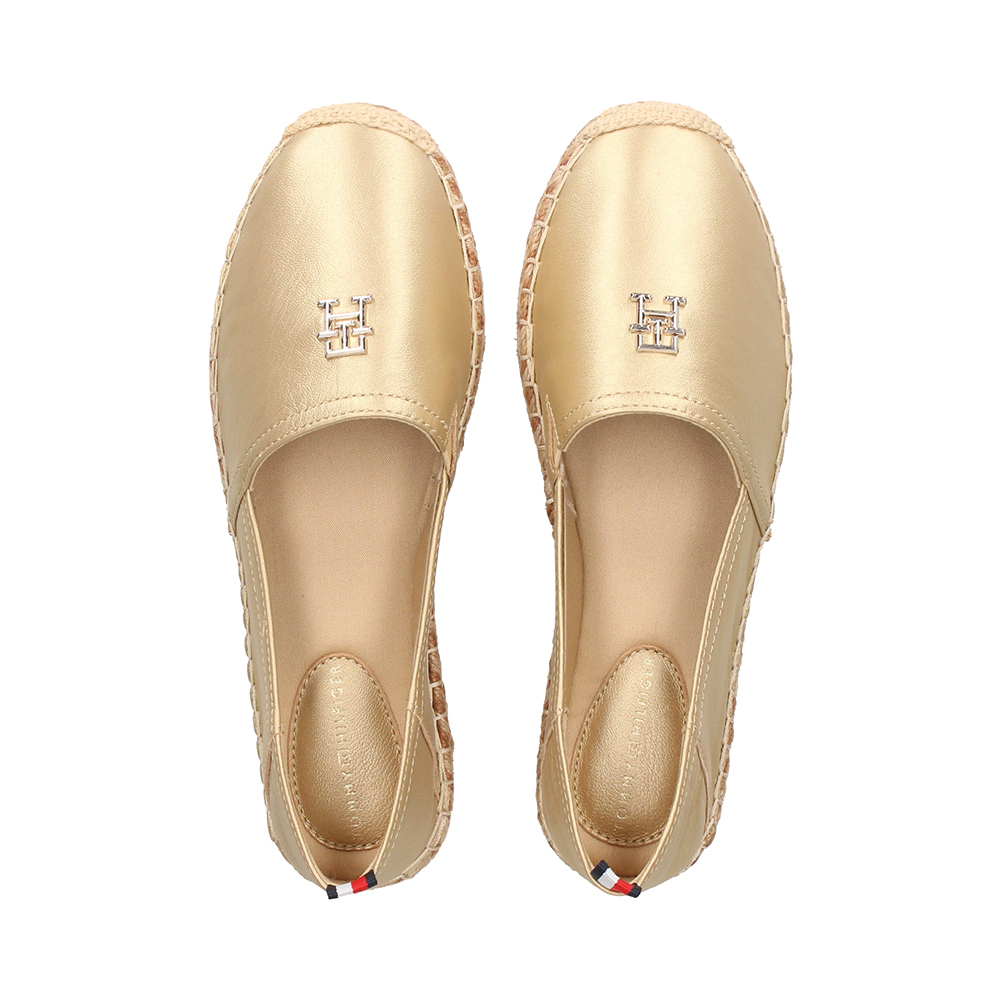 TOMMY HILFIGER GOLD FLAT ESPADRILLE FW0FW07694 4