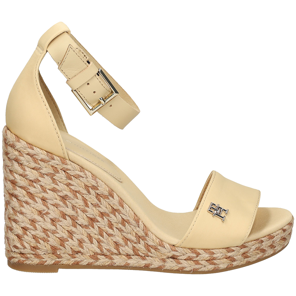 TOMMY HILFIGER COLORFUL HIGH WEDGE SATIN SAND FW0FW07914 1