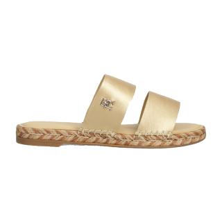 TOMMY HILFIGER TH GOLD FLAT ESPADRILLE SANDAL FW0FW07932