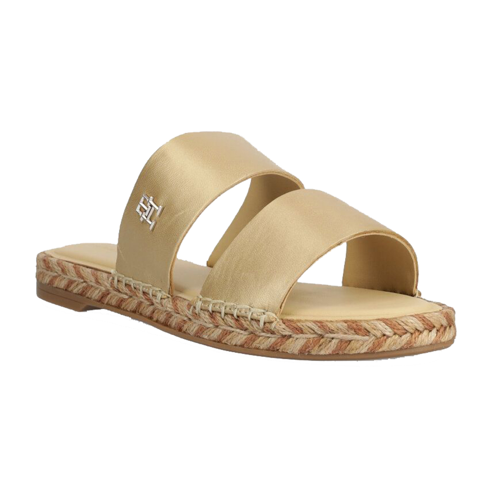 TOMMY HILFIGER TH GOLD FLAT ESPADRILLE SANDAL FW0FW07932 2