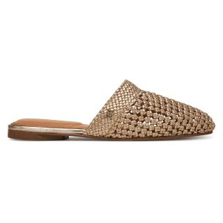 TOMMY HILFIGER CROCHET METALLIC LEATHER MULE FW0FW08606