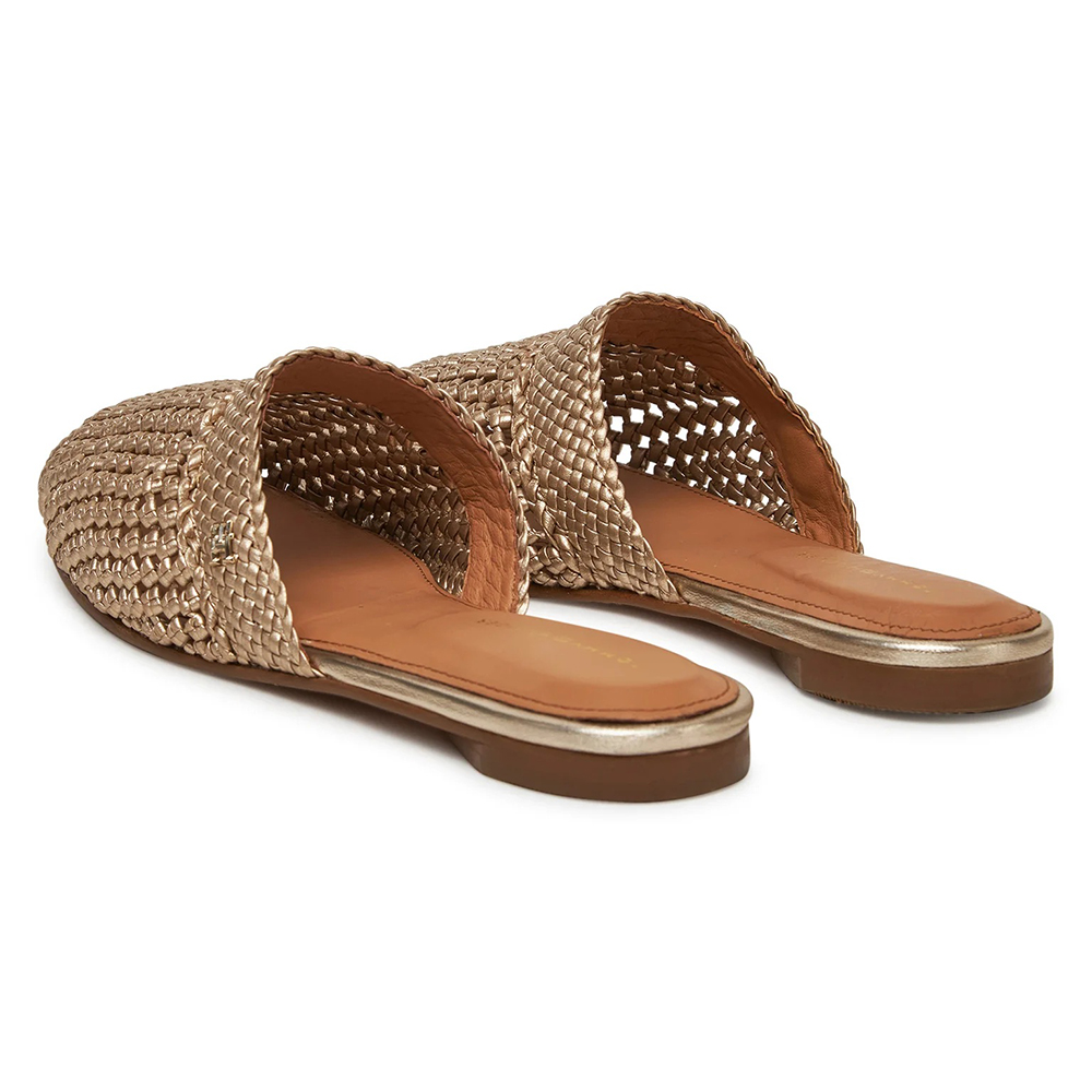 TOMMY HILFIGER CROCHET METALLIC LEATHER MULE FW0FW08606 3