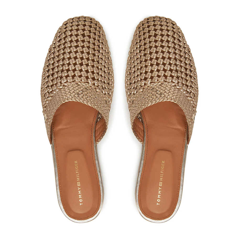 TOMMY HILFIGER CROCHET METALLIC LEATHER MULE FW0FW08606 4