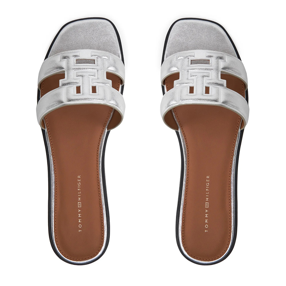 TOMMY HILFIGER TH LOGO STRAP METALLIC MULE FW0FW08676 4