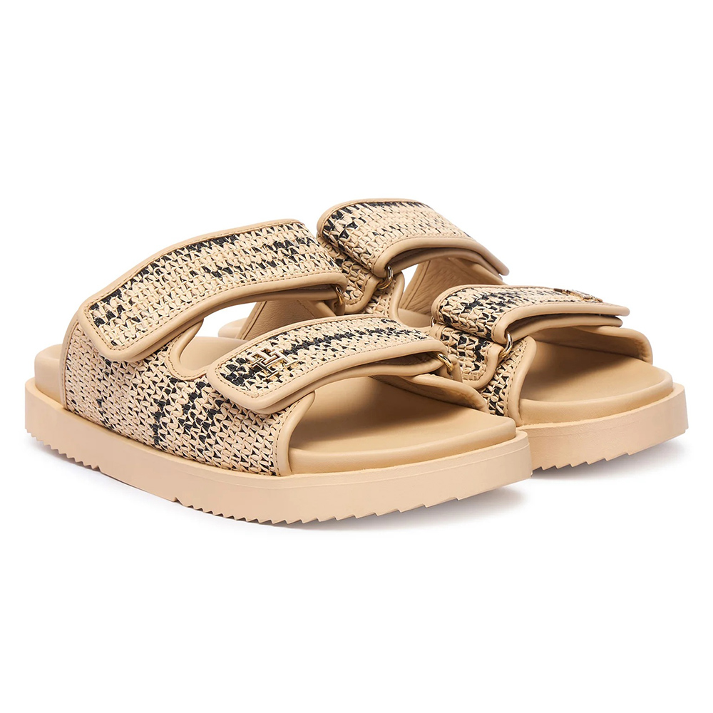 TOMMY HILFIGER DOUBLE STRAP RAFFIA SANDAL FW0FW09122 2
