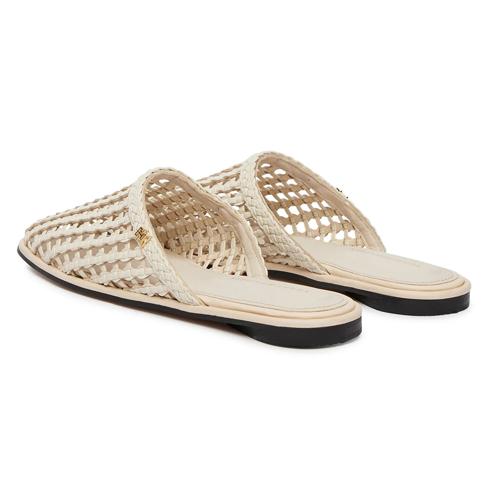 TOMMY HILFIGER HILFIGER LEATHER FLAT MULE FW0FW09280 3