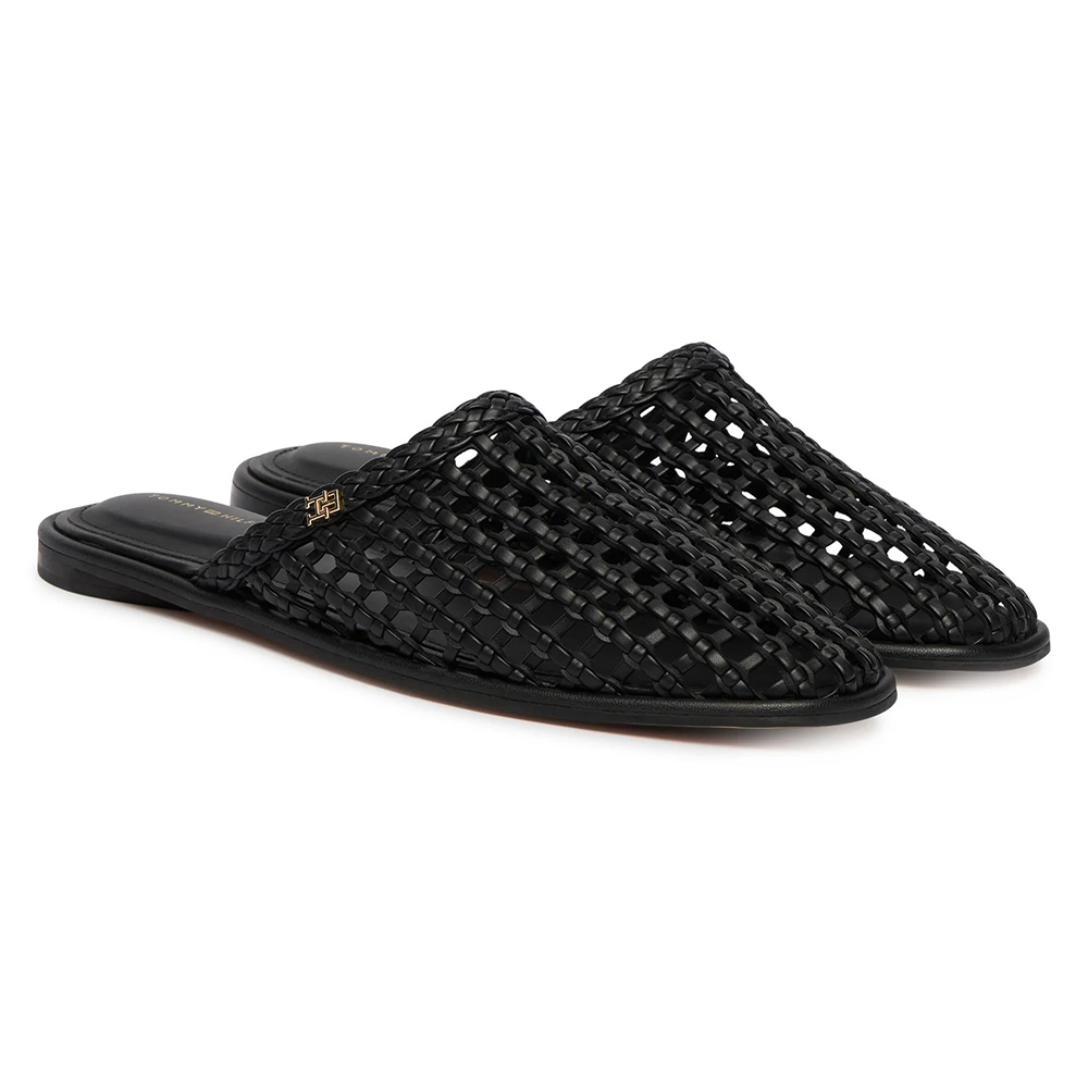 TOMMY HILFIGER HILFIGER LEATHER FLAT MULE FW0FW09280 2