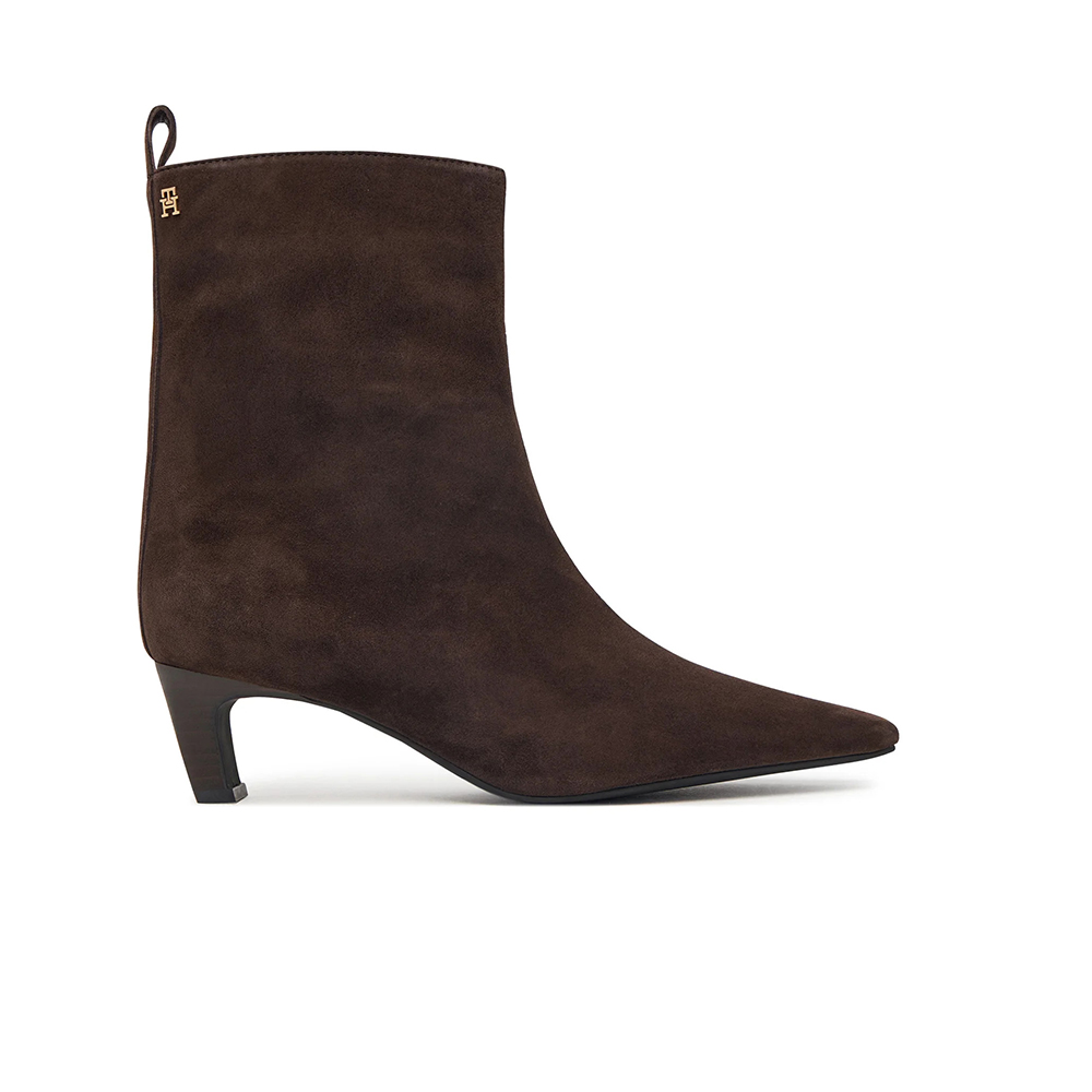 TOMMY HILFIGER KITTEN HEEL SUEDE ANKLE BOOT FW0FW09670 1