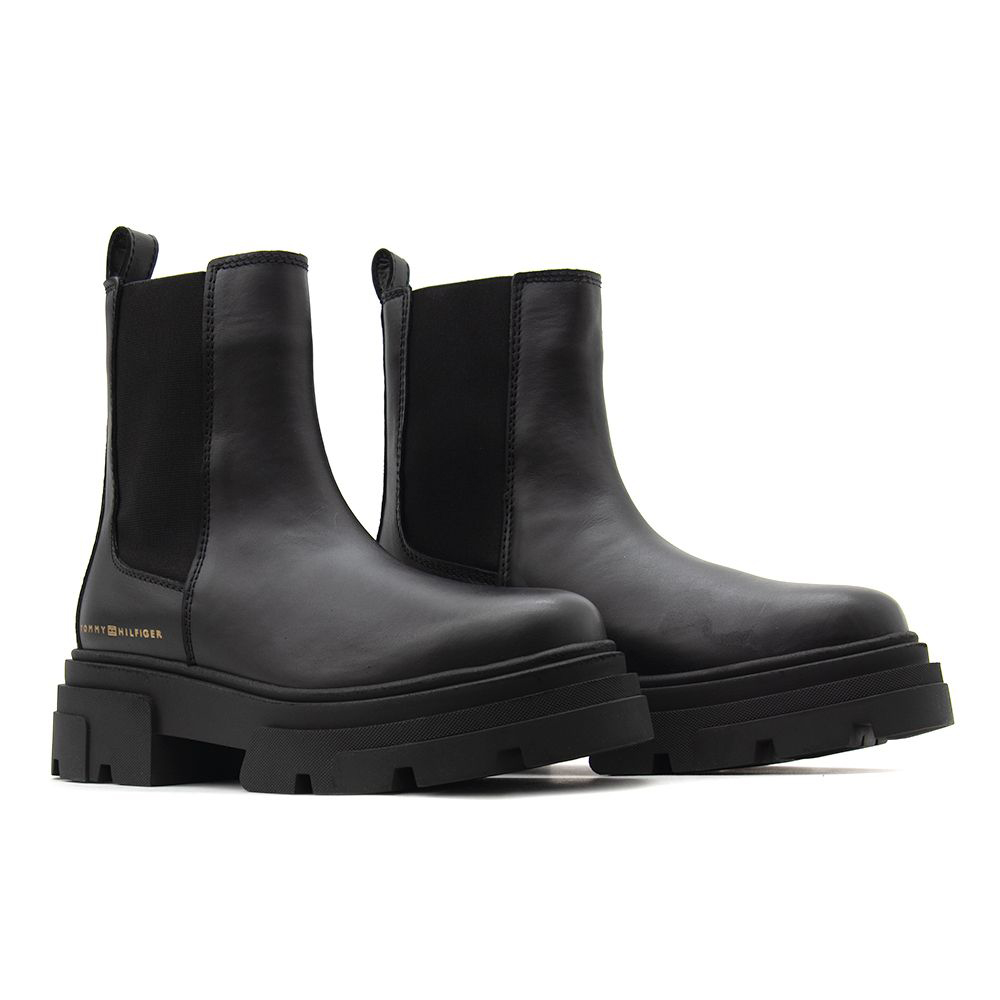 TOMMY HILFIGER LEATHER CHUNKY CHELSEA BOOT FW0FW09679 2