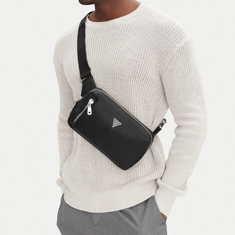 GUESS TORINO BUMBAG W VERTICAL ZIP ΤΣΑΝΤΑ ΑΝΔΡΙΚΟ HMTOGRP5221 2