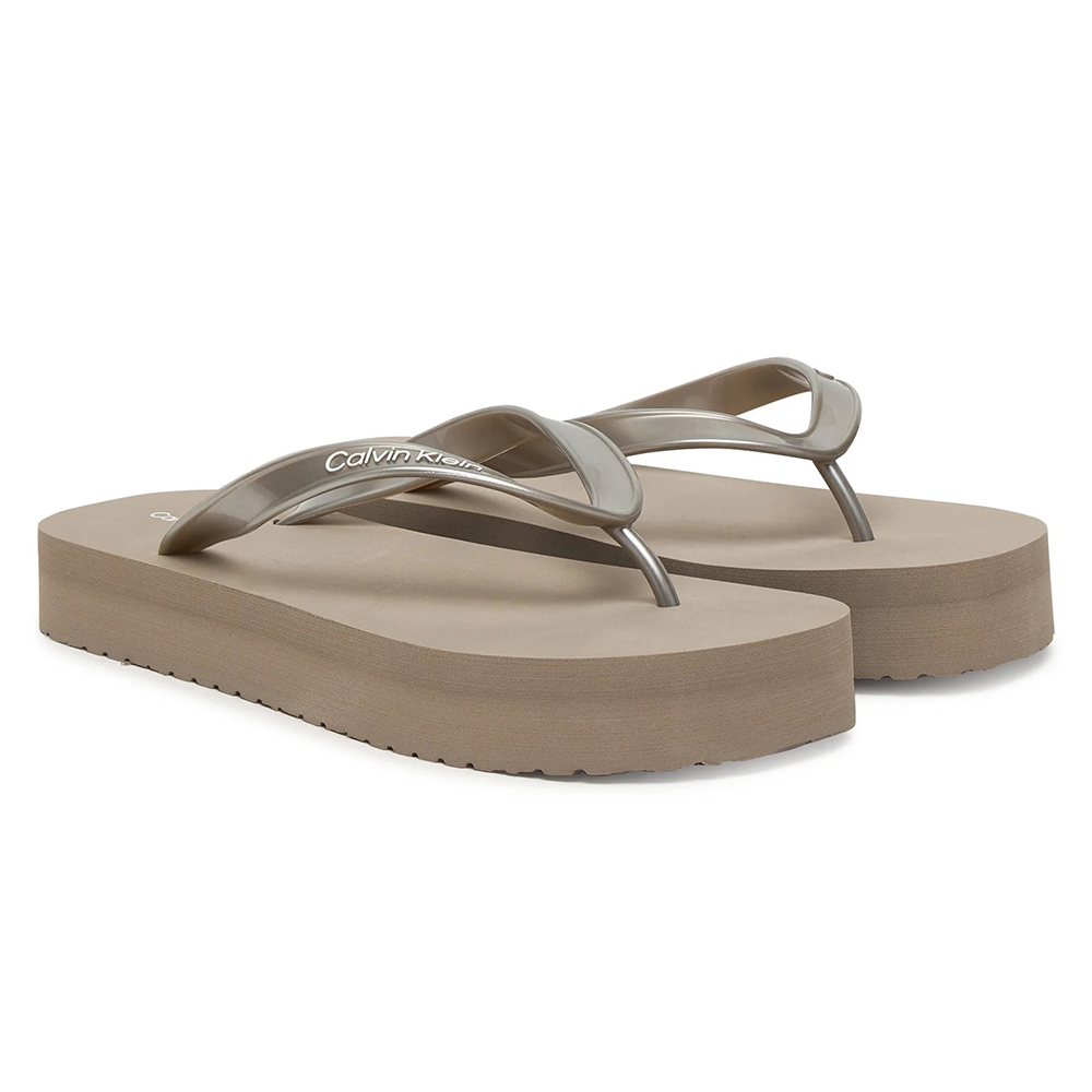 CALVIN KLEIN FLATFORM FLIP FLOP MET TPU HW0HW03120 2