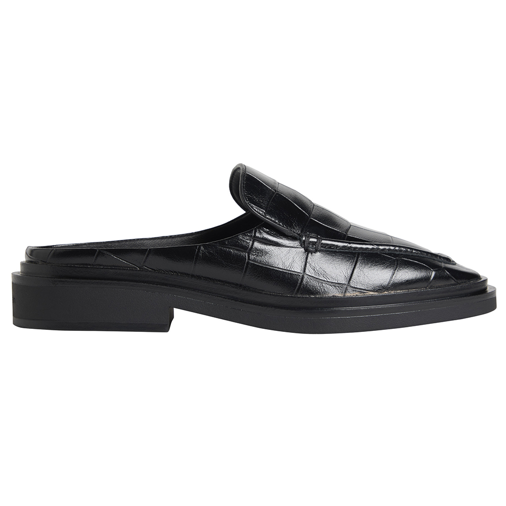 CALVIN KLEIN SQUARE MULE CROC LTH HW0HW03194 1