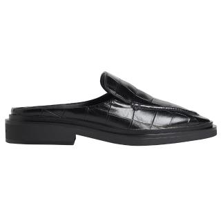 CALVIN KLEIN SQUARE MULE CROC LTH HW0HW03194