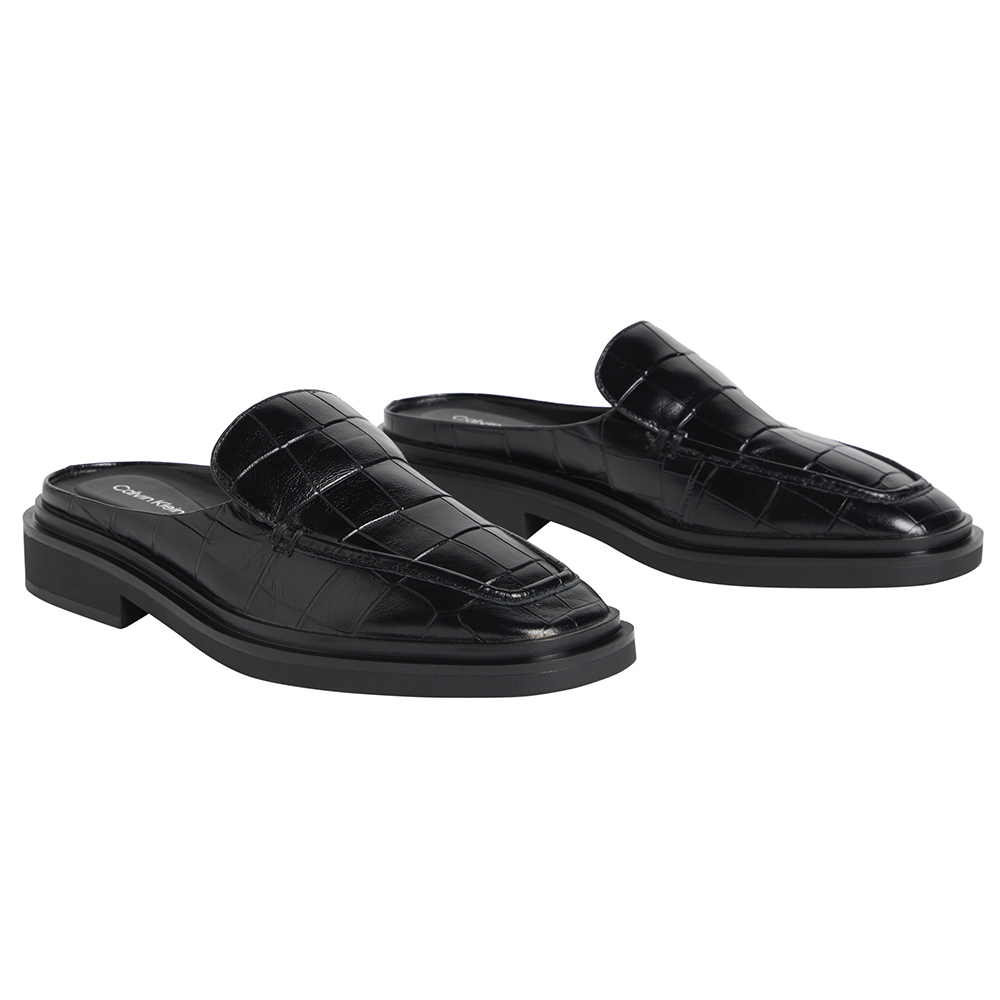 CALVIN KLEIN SQUARE MULE CROC LTH HW0HW03194 2