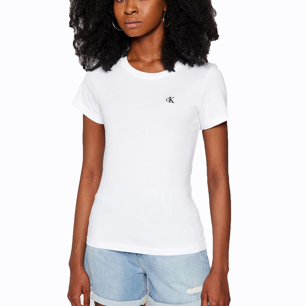 CALVIN KLEIN CK EMBROIDERY SLIM TEE J20J212883 1