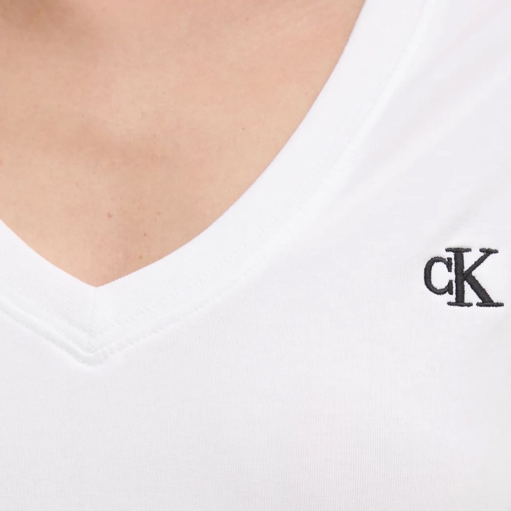 CALVIN KLEIN CK EMBROIDERY STRETCH V-NECK J20J213716 3
