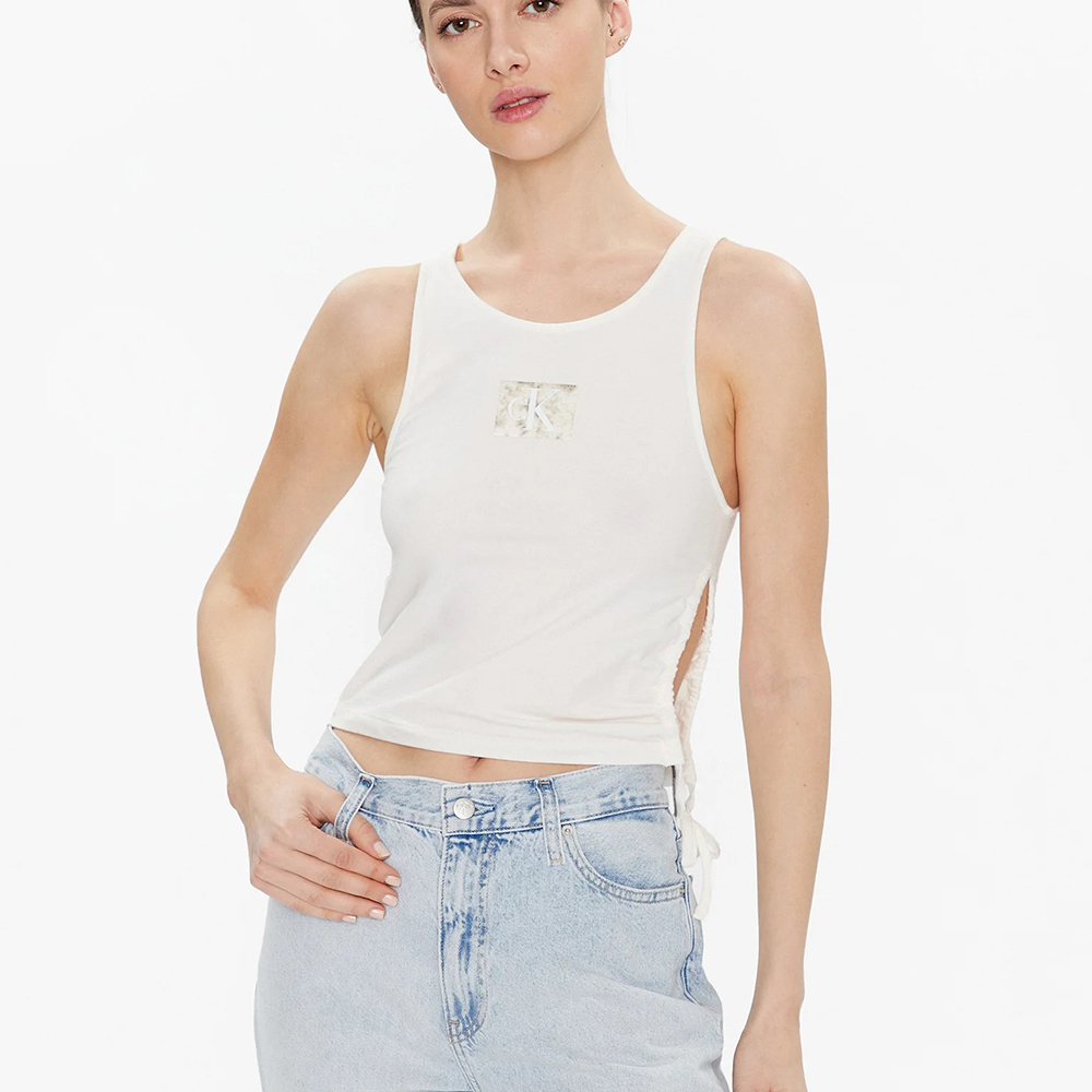 Calvin Klein Τοπ J20J221062 Εκρού Regular Fit J20J221062 1